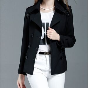 GIACCA A GALLERY COMPANY WOMEN"S LONG SLEEVE DOUBLE BREASTED BUTTON DOWN JACKET